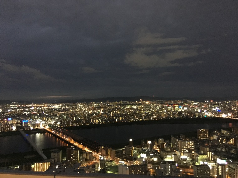 River Yodo viewed from Umeda Sky Building in Osaka, Japan